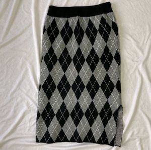 Argyle Knit Skirt