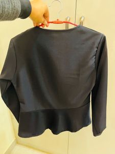 Chic Navy Peplum Jacket