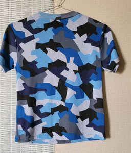 Blue Camo Print Tee