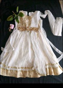 Elegant Black &amp; Gold Floral Embroidered Gown