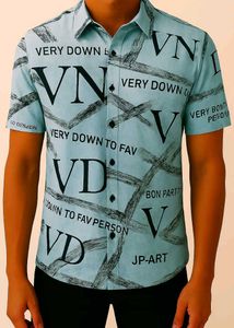 Abstract Print Button-Down Shirt