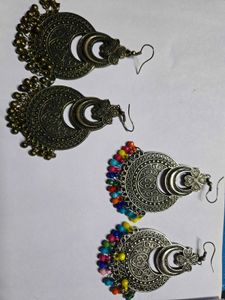 golden &amp; black metalEarrings