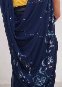 Elegant Navy Blue Saree