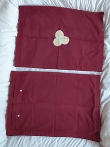 Airwill Cotton Maroon 2 Pillow Covers