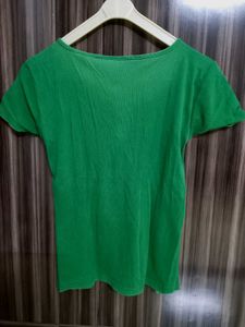 Green Tie-Neck Top