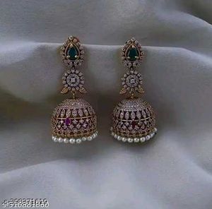America diamond Jhumka Earrings