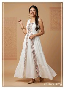Elegant White Embroidered Dress