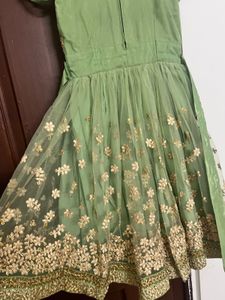 Green Embroidered Dress
