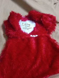 Cute Red Plush Dress