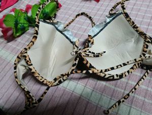 Leopard Print Bikini Top