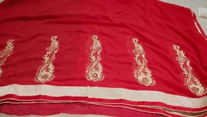 Elegant Red Saree