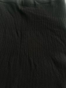 Black Knit A-Line  Skirt, Stretchable