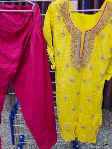 Yellow Stone Work Salwar Suit