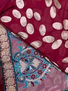 Elegant Maroon Saree