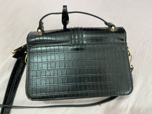 Van Heusen Black Croc Embossed Bag