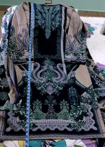 Grey And Blue Pakistani Kurta Set