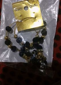 Black beaded earrings