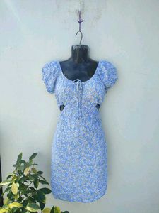 Waist Cutout Floral Dress🩵
