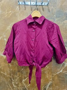 Burgundy Smocked Jumpsuit