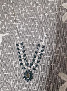 Blue Necklace And Earrings Set