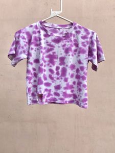Purple Tie-Dye Crop Top