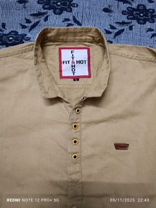 Stylish Khaki Shirt, have some clr fade