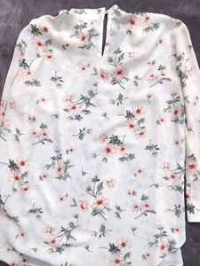 Floral Tie-Neck Blouse