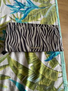 BCBG Beaded Sequenced Clutch Bag In Zebra Pr