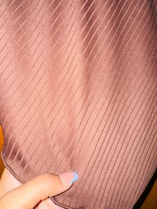 Mauve Ribbed Long Sleeve Top
