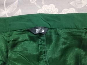 Indya Green Crop Top And Palazzo Set