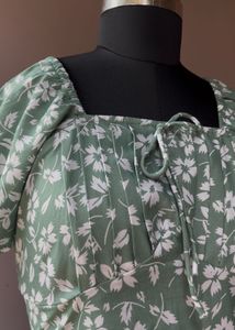 Floral Green Dress