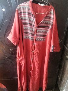 Red Boho Tunic Dress