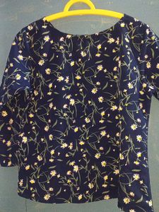 Blue Colour Floral Top💙