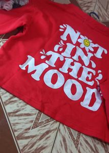 Red &#34;Not in the Mood&#34; Long Sleeve