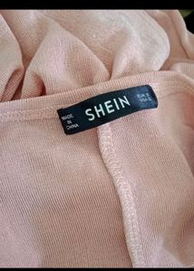 Shein Pink Twist Front Slit Kimono Dress