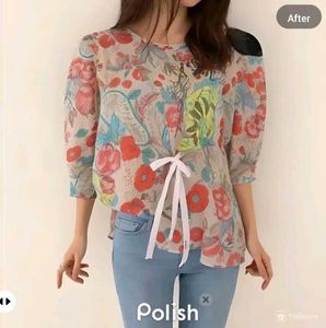 New With Tag Korean Flair Cute Top
