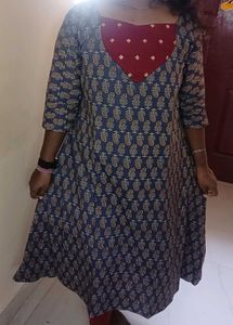 AJRAK Cotton Patch Work Kurti
