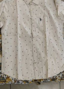 US Polo Cotton Linen Blend Shirt For Summers