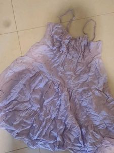 Lavender Tiered Mini Dress