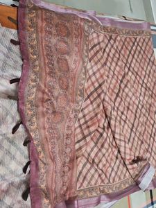 Elegant Checkered Saree