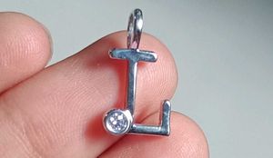 Real 925 Silver &#34;L&#34; Alphabet Pendant