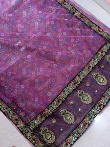 Net Purple Saree 💜