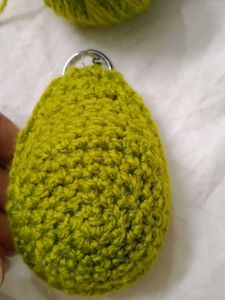 Crochet Avocado Keychain