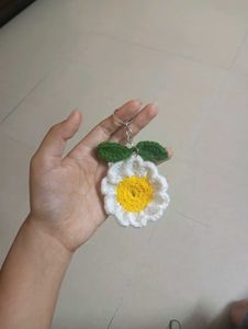 Daisy Crochet Keychain
