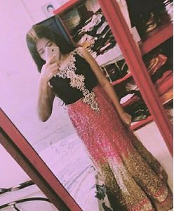 Pink &amp; Gold Designer Kurta Lehenga ✨