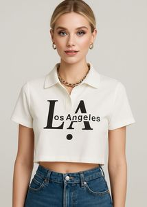 Zara white cotton crop colar t shirt