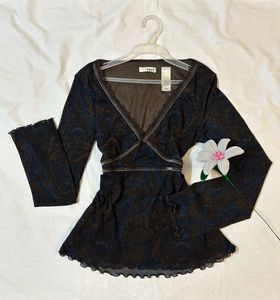 Vintage Paisley Sheer Top