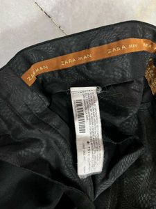 ZARA BLACK SLIM FIT TROUSERS 32