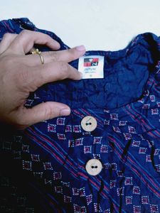 new Blue Printed Kurta