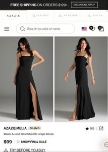 Black Formal Dress with Thigh Slit